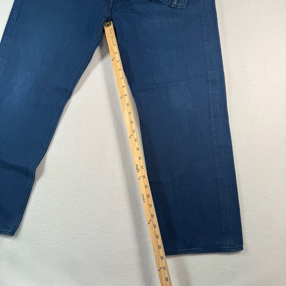 Levis Jeans Mens 38x30 Blue 501 Straight Leg Button Fly Mid Rise - Picture 7 of 12